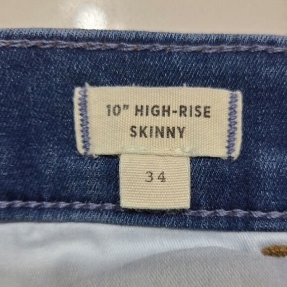 Madewell 10” High Waist Crop Skinny Jeans Size 34 - Picture 6 of 12